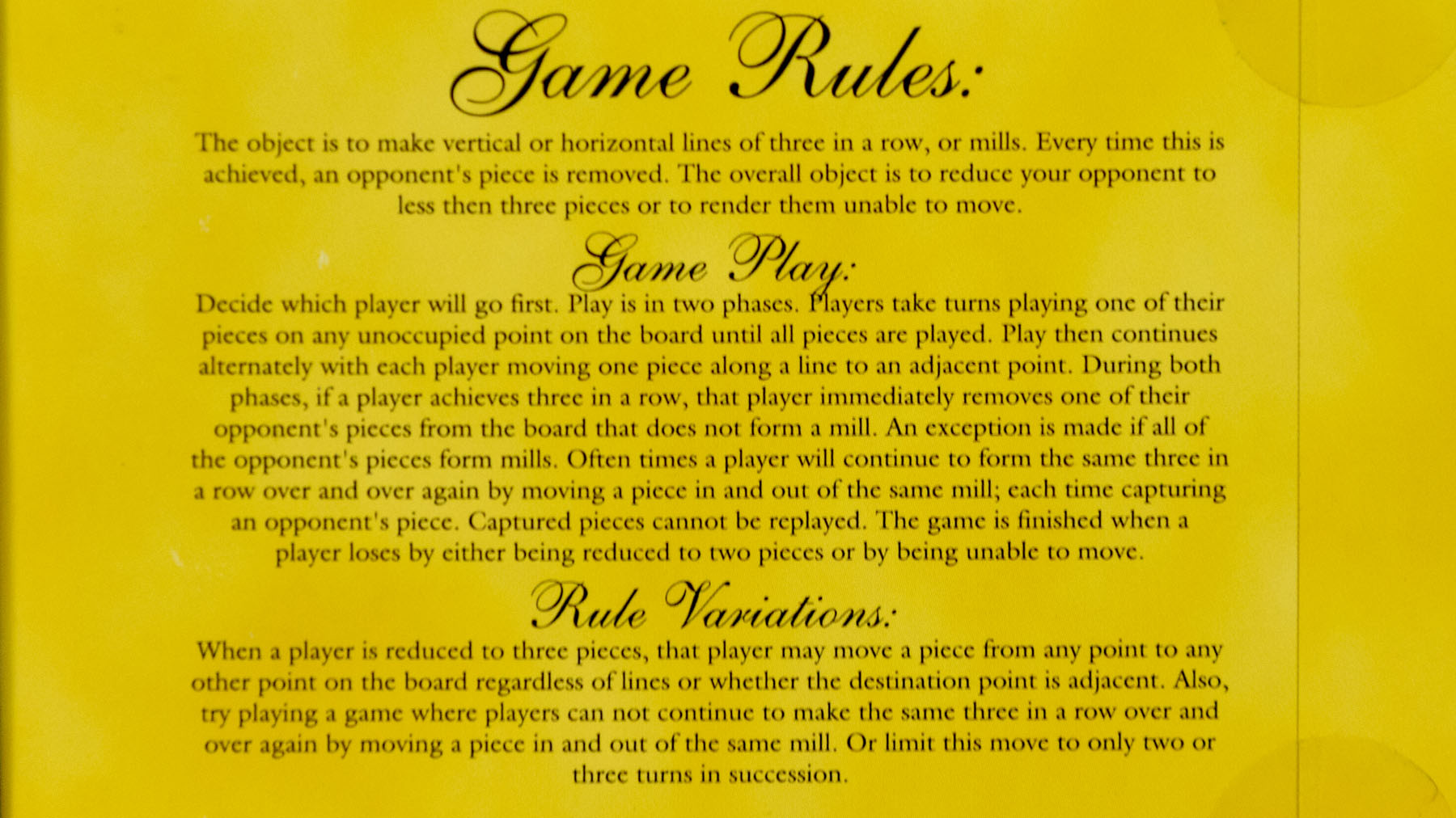 the rules of nine mens morris